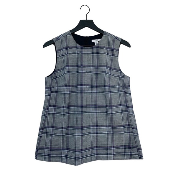 NWOT LEWIT Wool Blend Plaid Sleeveless Blouse - Picture 2 of 3